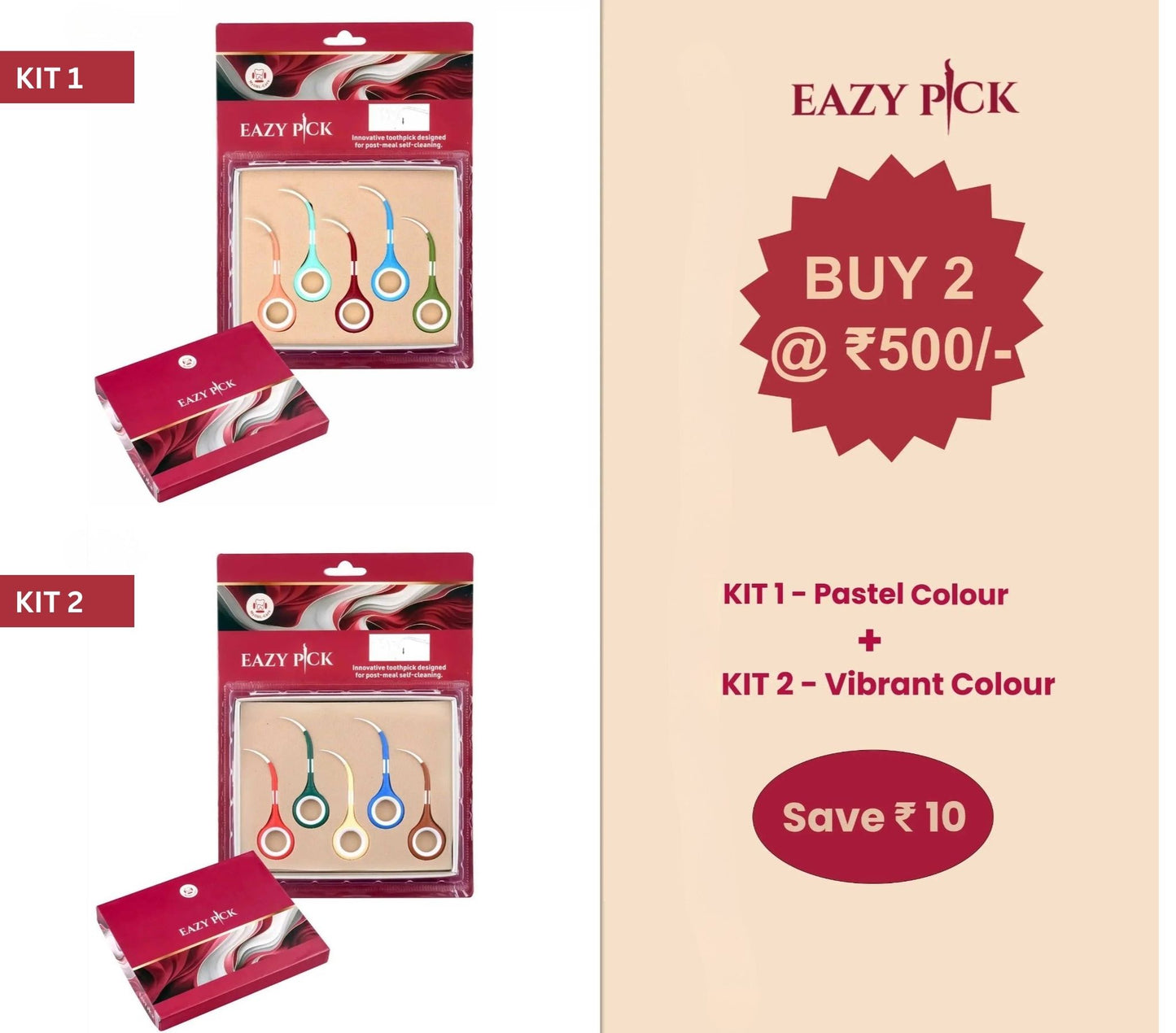Eazy Pick (Toothpicks) - Pack of 2 (10 Units)