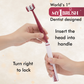 My1Brush - 3 Sided Manual Toothbrush | Soft Bristles | 1 Year pack with 2 replaceable heads