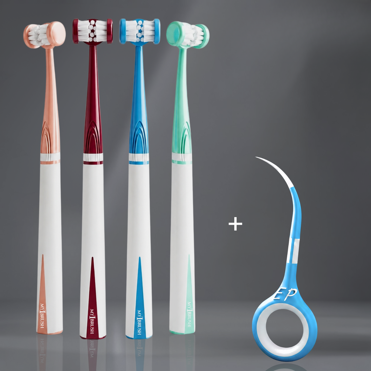 My1Brush Family Pack (4 Ultra Soft Bristle Brushes) + Free EazyPick (Pack of 5) | Super Saver Pack
